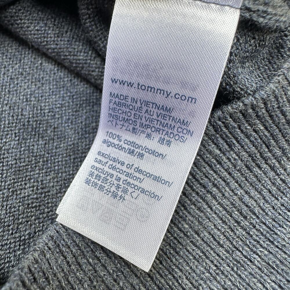 Tommy Hilfiger Sweater Mens Medium Blue Pullover Layering Classic Varsity - Picture 9 of 9